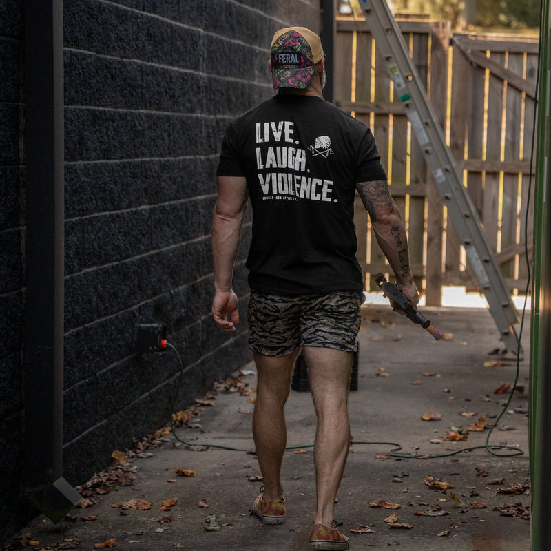 Load image into Gallery viewer, Live. Laugh. Violence. Men's T-Shirt