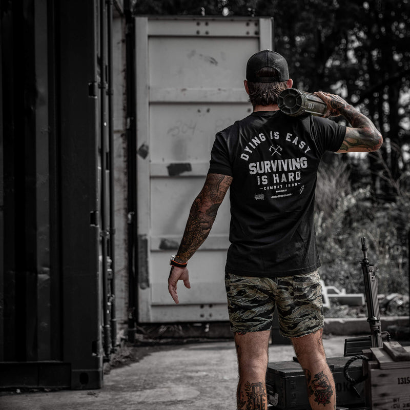 Load image into Gallery viewer, Dying is Easy. Surviving Is Hard Men's T-Shirt