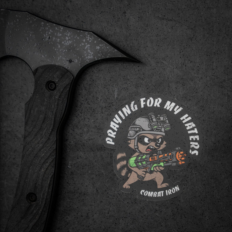 Load image into Gallery viewer, Prayin' for my haters Racoon Decal