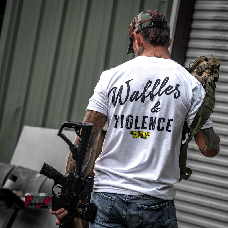 Load image into Gallery viewer, Waffles & Violence Men's T-Shirt