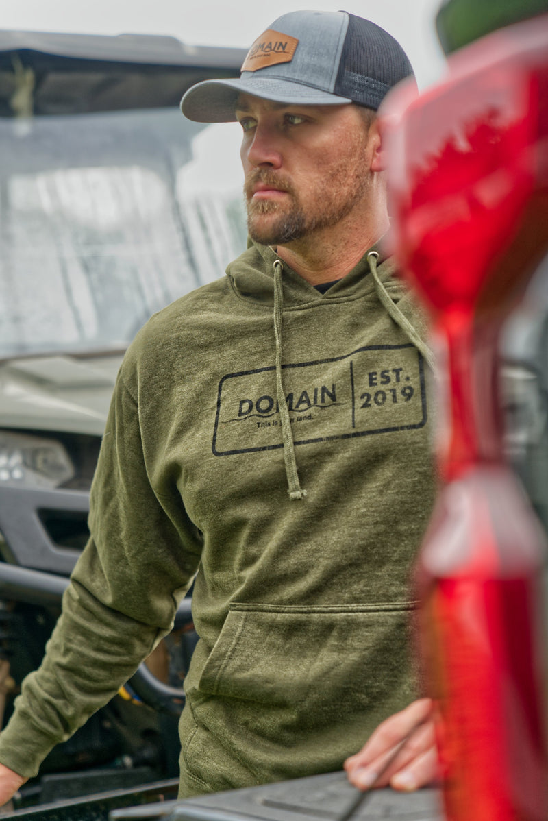 Load image into Gallery viewer, Domain Military Green Midweight Hoodie