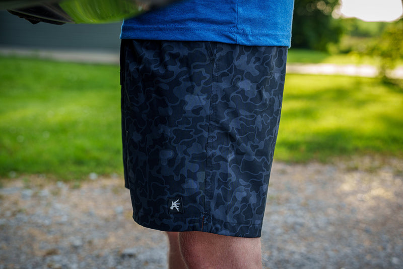 Load image into Gallery viewer, Black Marsh Duck Camo Athletic Short