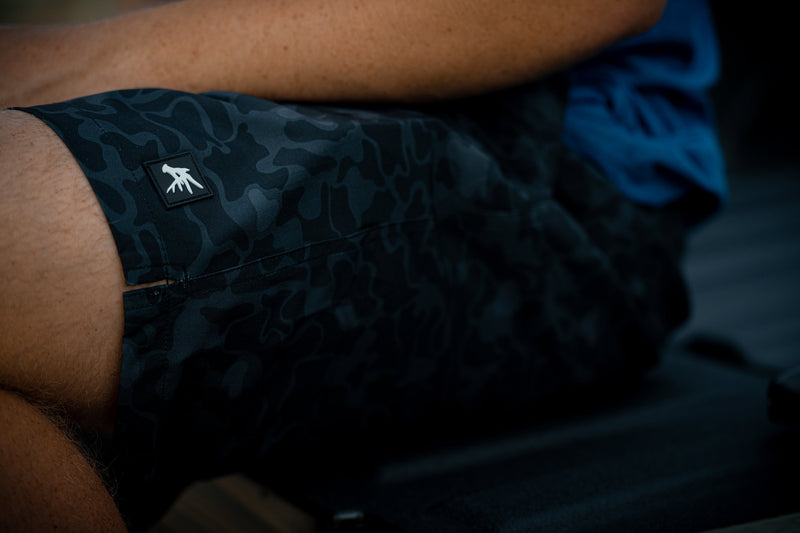 Load image into Gallery viewer, Black Marsh Duck Camo Athletic Short