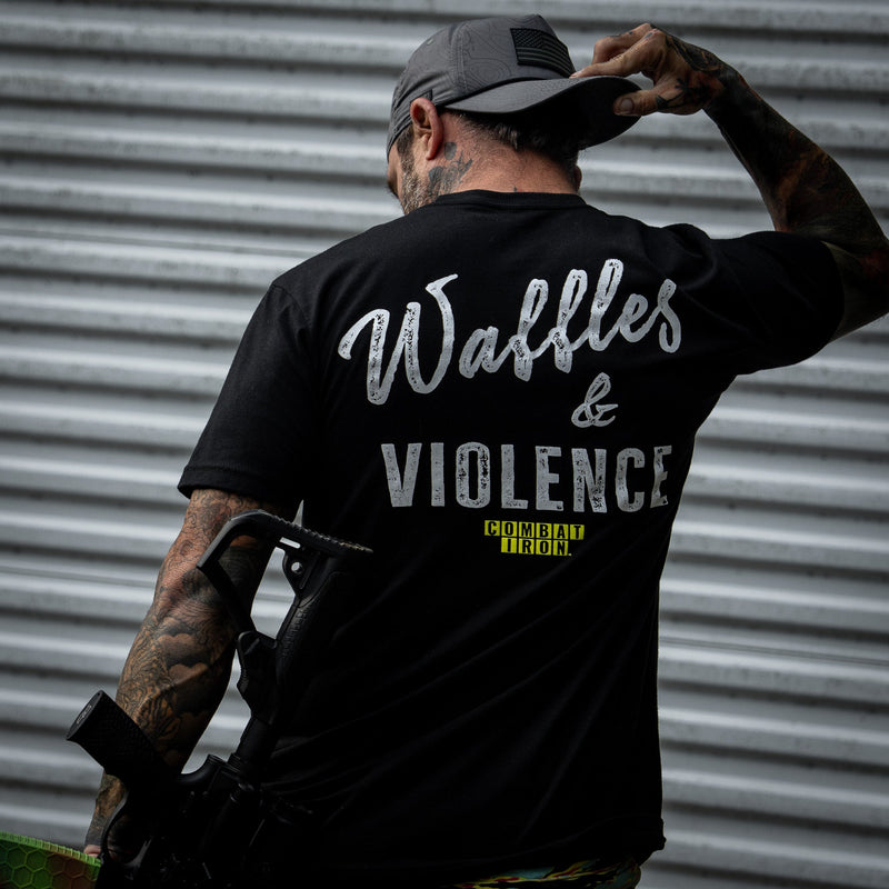 Load image into Gallery viewer, Waffles & Violence Men's T-Shirt