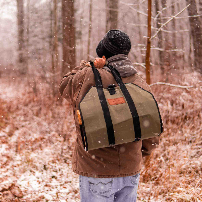 Load image into Gallery viewer, Diamond Shape Canvas Firewood Log Carriers