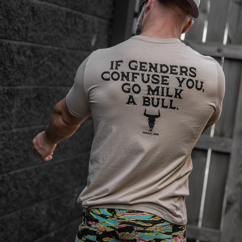 Load image into Gallery viewer, If Genders Confuse You, Go Milk a Bull Men's T-Shirt