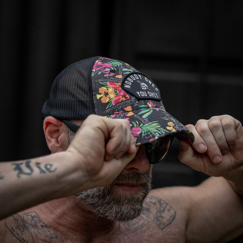 Load image into Gallery viewer, Nobody Owes You Shit Arched Patch Tactical Ripstop Mesh Snapback Hat