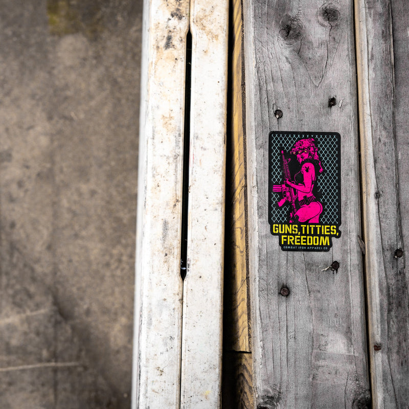 Load image into Gallery viewer, Guns, Titties & Freedom Decal