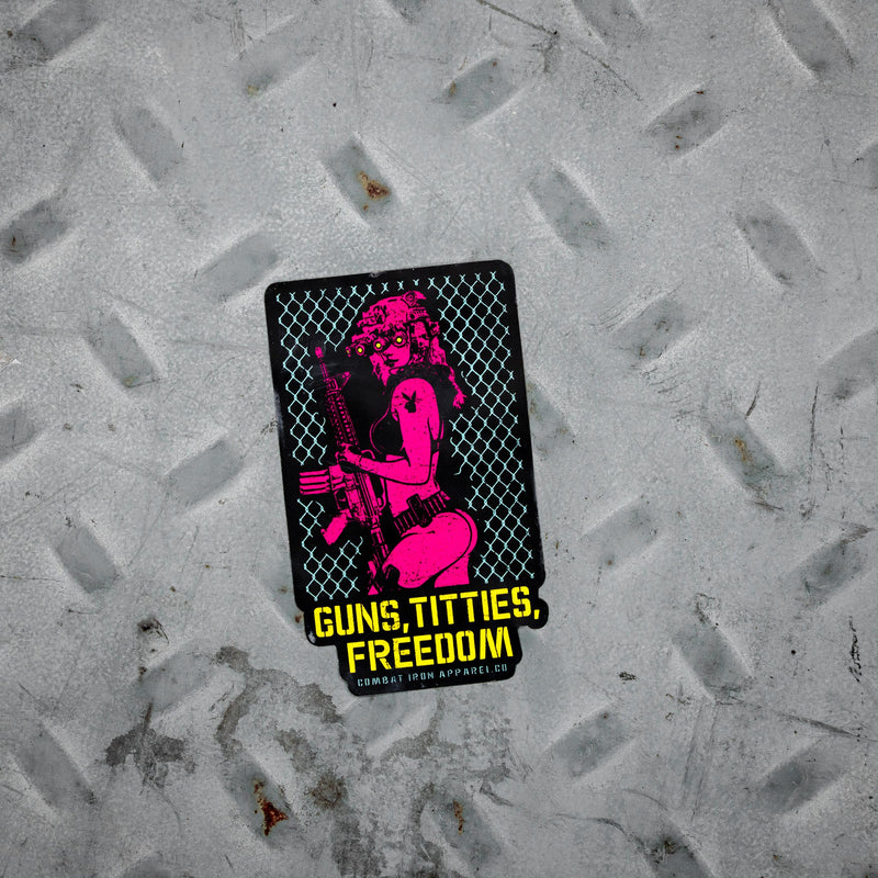 Load image into Gallery viewer, Guns, Titties & Freedom Decal