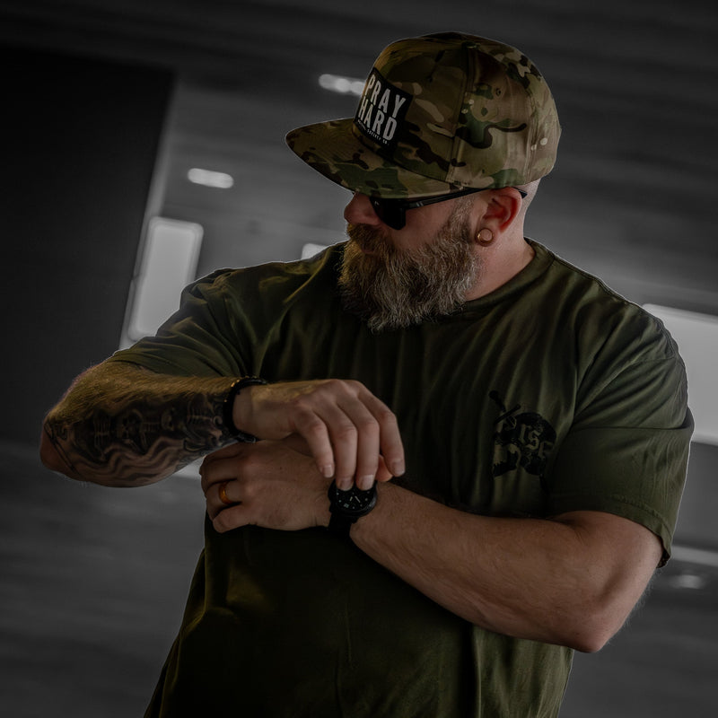 Load image into Gallery viewer, Pray Hard Patch Flatbill Hat