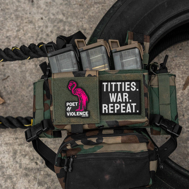 Load image into Gallery viewer, Titties. War. Repeat. Velcro Patch
