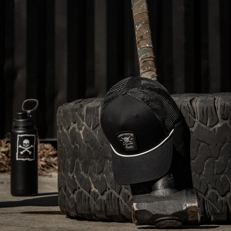 Load image into Gallery viewer, Comfort Is A Slow Death Patch Rope Snapback