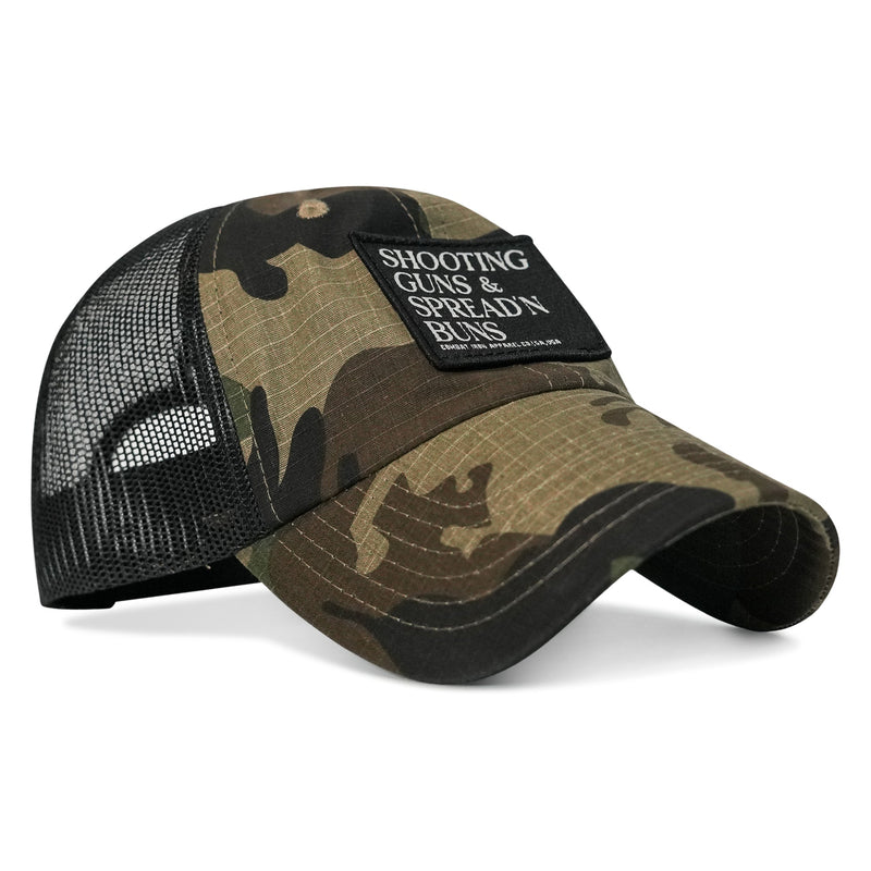 Load image into Gallery viewer, Shooting Guns & Spread'n Buns Patch Ripstop Tactical Hat