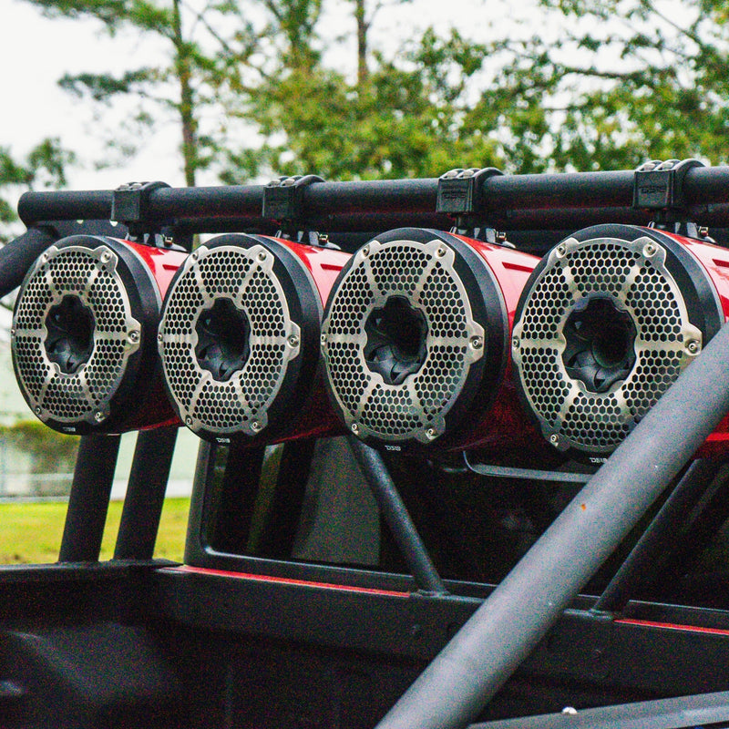 Load image into Gallery viewer, NXL 6.5" Marine and Powersports Towers LED RGB Lights 100 Watts Rms - Black Carbon Fiber