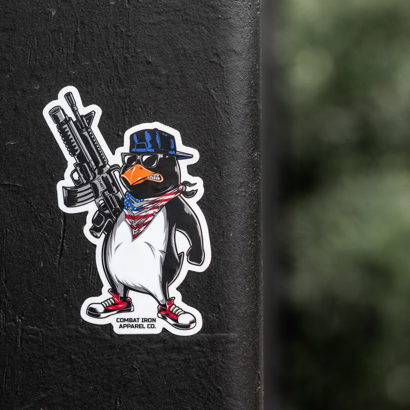 Load image into Gallery viewer, Patriotic Penguin Decal