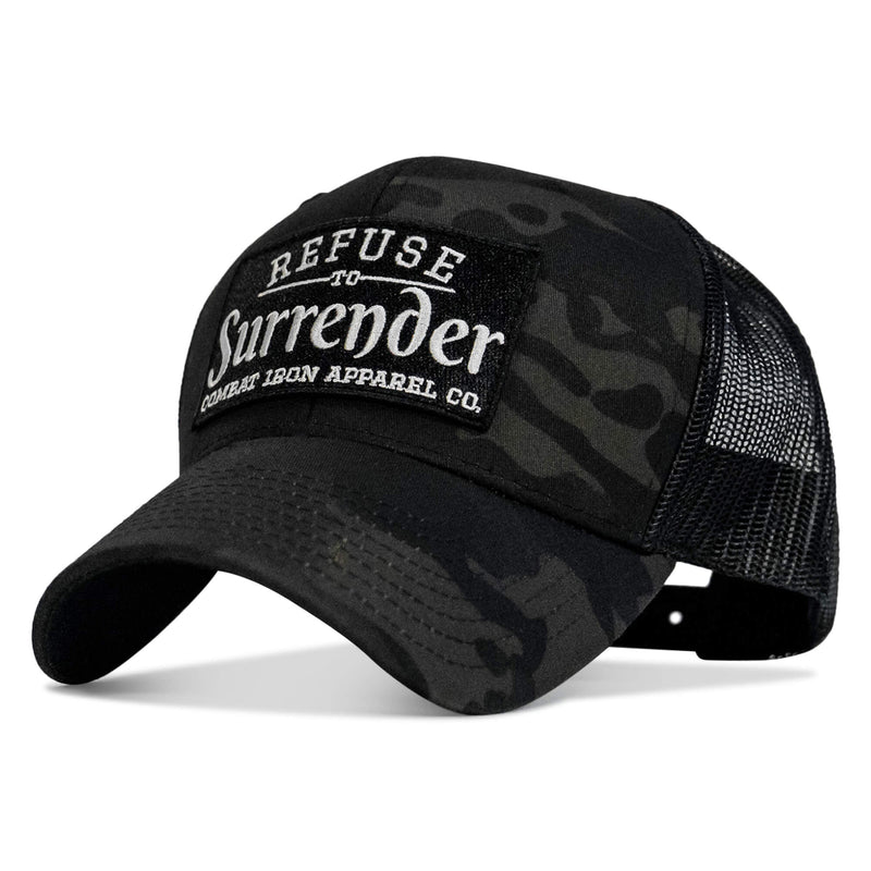 Load image into Gallery viewer, Refuse To Surrender B/W Patch Snapback Hat