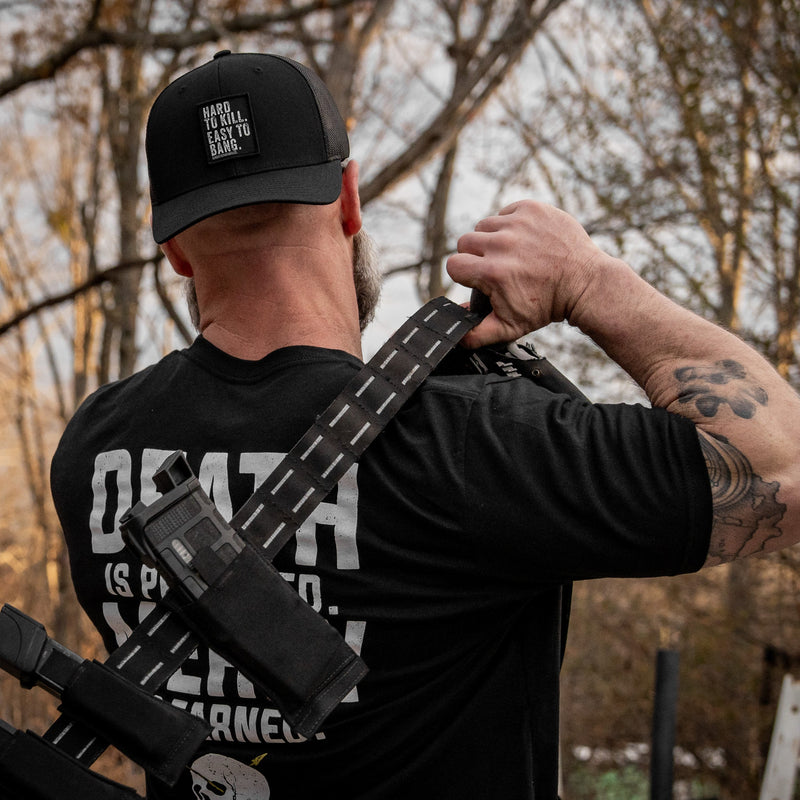 Load image into Gallery viewer, Hard to Kill. Easy to Bang. Patch Snapback Hat