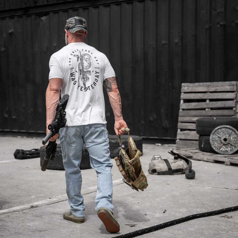 Load image into Gallery viewer, Only Easy Day Was Yesterday Rifle Men's T-Shirt