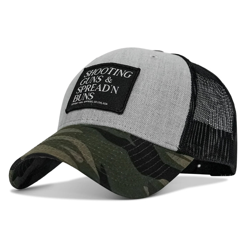 Load image into Gallery viewer, Shooting Guns & Spread'n Buns Patch Snapback Hat