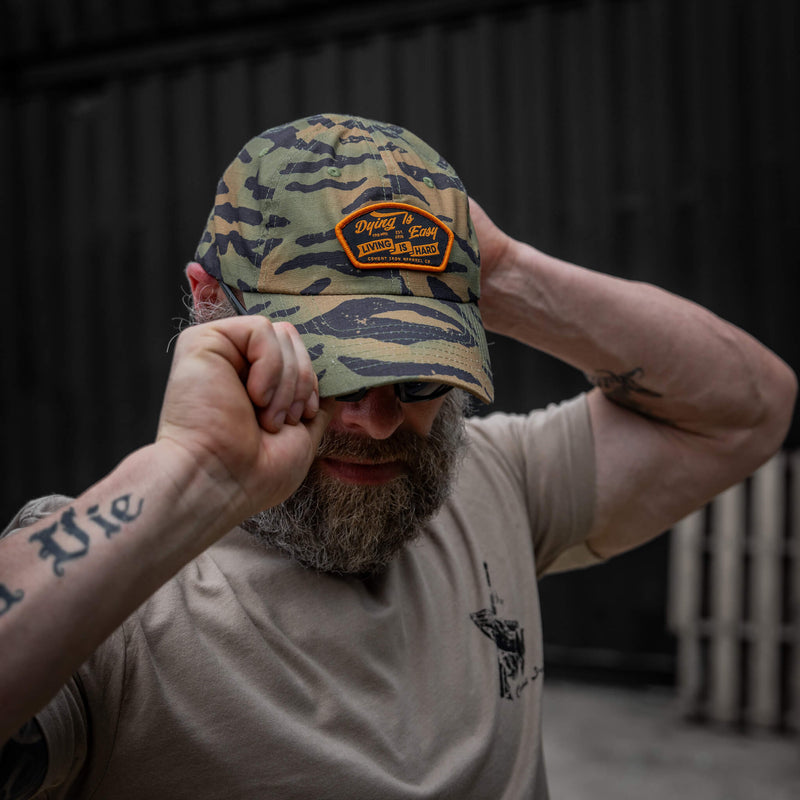 Load image into Gallery viewer, Dying Is Easy, Living Is Hard Patch Tactical Ripstop Mesh Snapback Hat