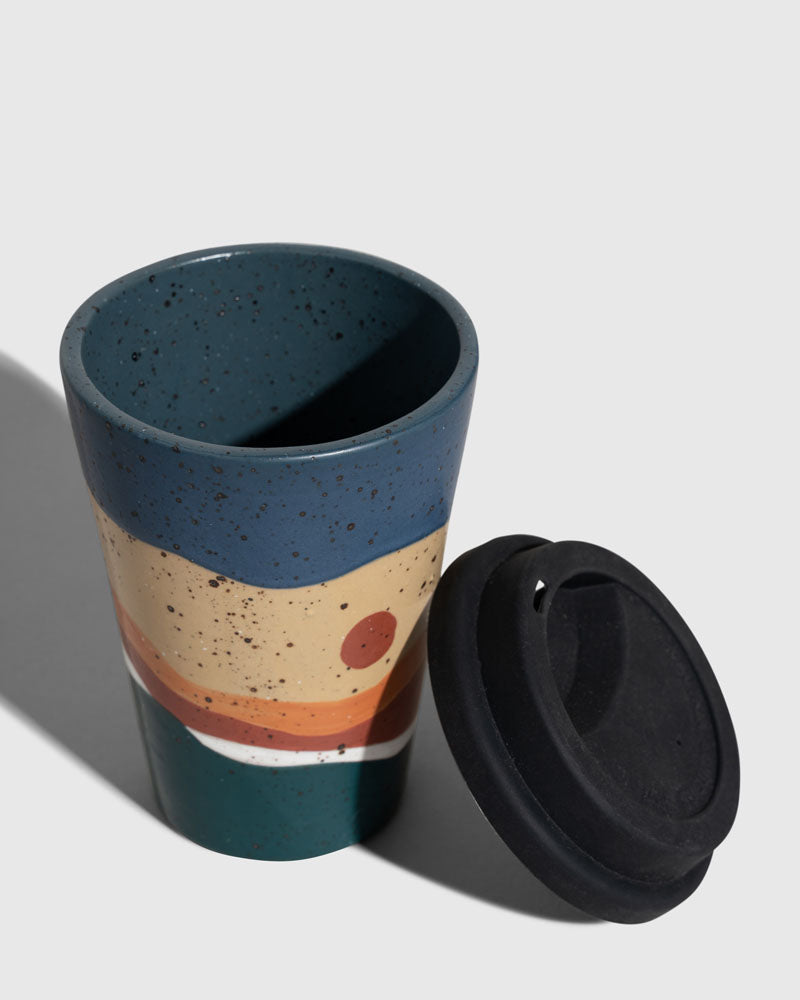 Load image into Gallery viewer, 12 oz. Stoneware Travel Mug