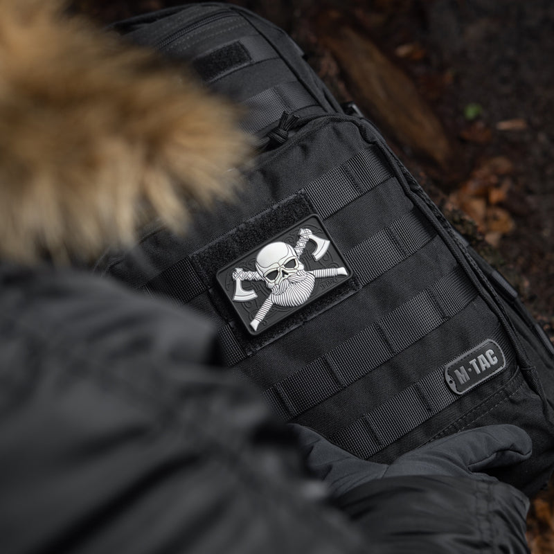 Load image into Gallery viewer, M-Tac Bearded Skull with Axes 3D PVC