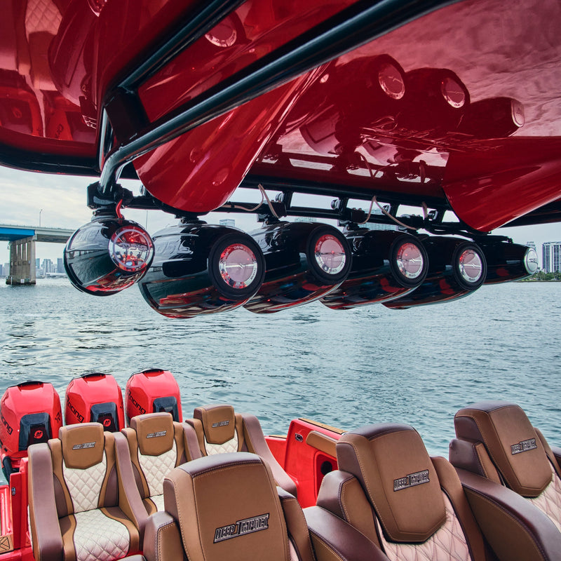 Load image into Gallery viewer, NXL 8" Marine Water Resistant Wakeboard Tower Speakers with Integrated RGB LED Lights 375 Watts