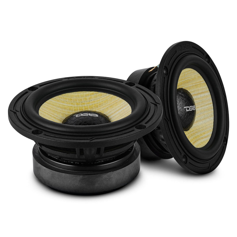Load image into Gallery viewer, DXQ 3.5” Midrange Speaker with Yellow Straw + Composite Foam Cone | 60W RMS 4-Ohm