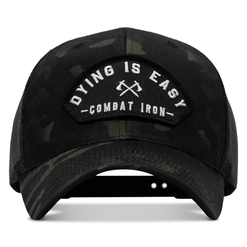 Load image into Gallery viewer, Dying Is Easy Arched Patch Snapback Hat