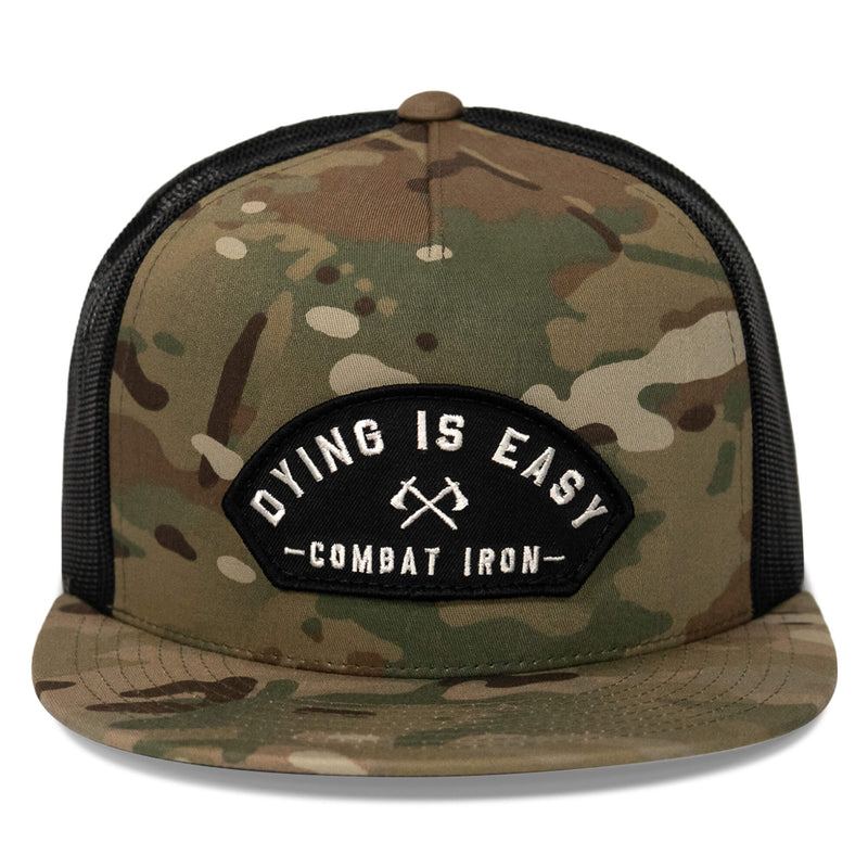 Load image into Gallery viewer, Dying Is Easy Patch Flatbill SnapBack Hat