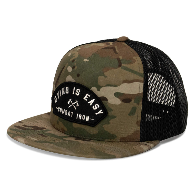 Load image into Gallery viewer, Dying Is Easy Patch Flatbill SnapBack Hat