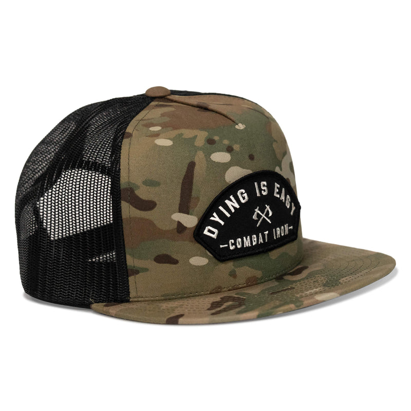 Load image into Gallery viewer, Dying Is Easy Patch Flatbill SnapBack Hat