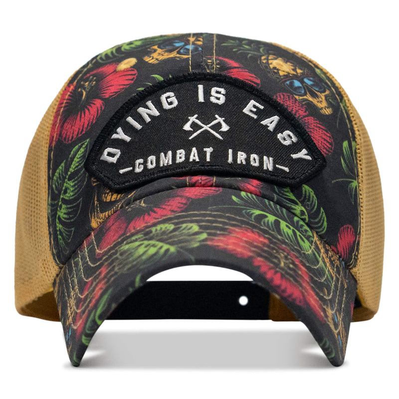 Load image into Gallery viewer, Dying Is Easy Arched Patch Tactical Ripstop Mesh Snapback Hat