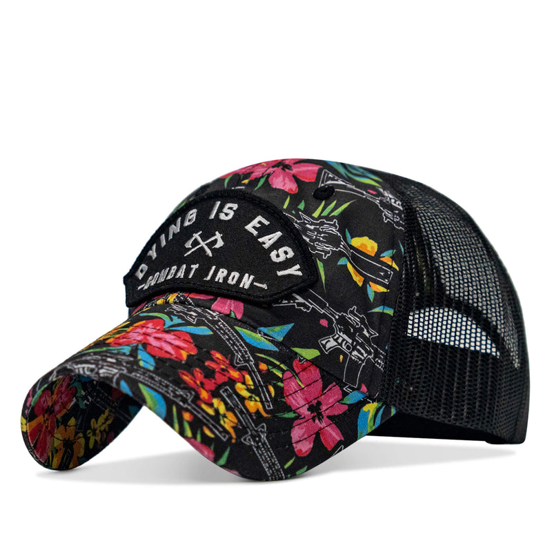 Load image into Gallery viewer, Dying Is Easy Arched Patch Tactical Ripstop Mesh Snapback Hat