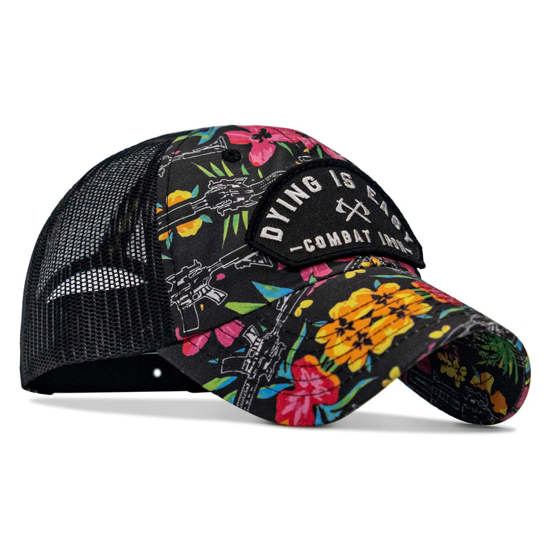 Load image into Gallery viewer, Dying Is Easy Arched Patch Tactical Ripstop Mesh Snapback Hat