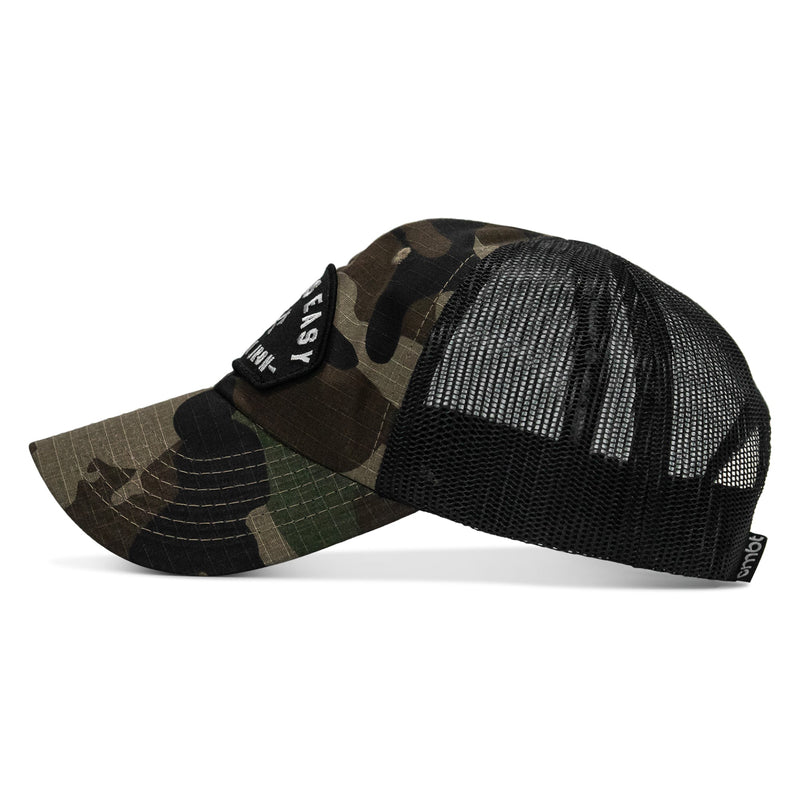 Load image into Gallery viewer, Dying Is Easy Arched Patch Tactical Ripstop Mesh Snapback Hat