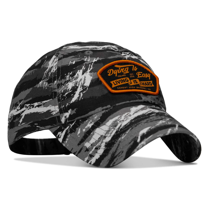 Load image into Gallery viewer, Dying Is Easy, Living Is Hard Patch Tactical Ripstop Mesh Snapback Hat