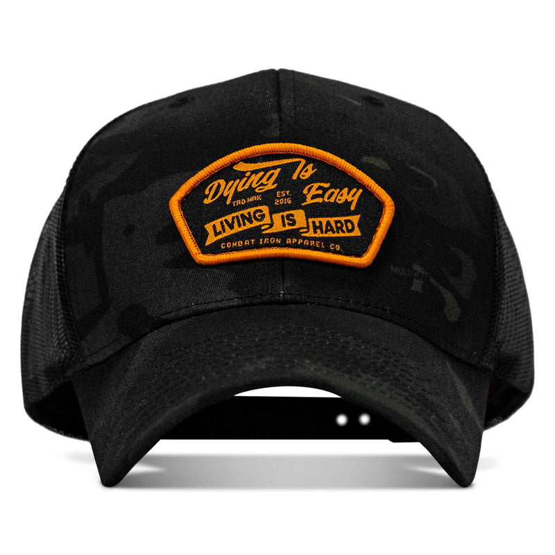 Load image into Gallery viewer, Dying Is Easy, Living Is Hard Patch Snapback