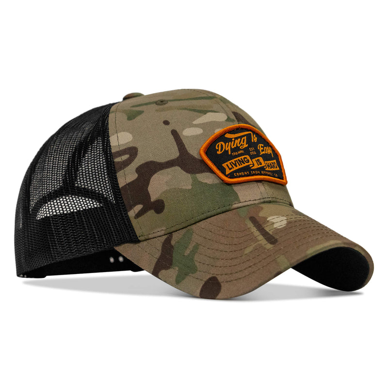 Load image into Gallery viewer, Dying Is Easy, Living Is Hard Patch Snapback