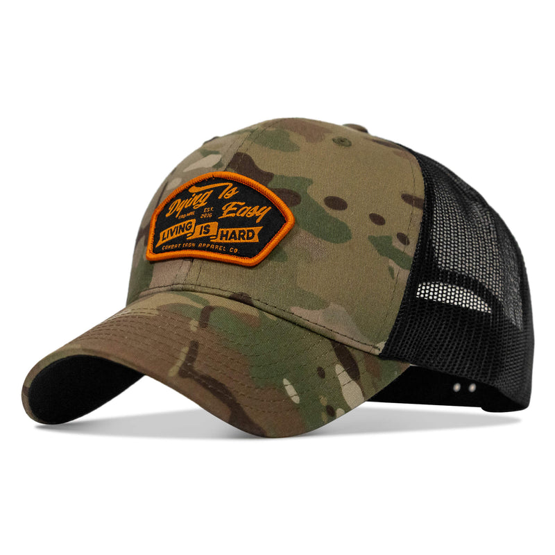 Load image into Gallery viewer, Dying Is Easy, Living Is Hard Patch Snapback