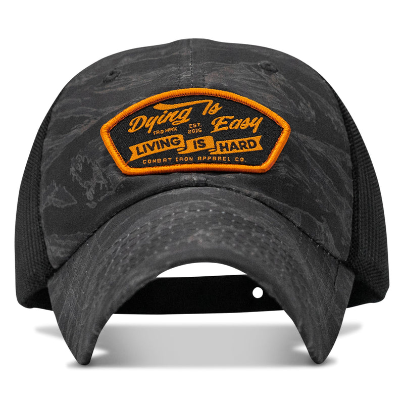 Load image into Gallery viewer, Dying Is Easy, Living Is Hard Patch Tactical Ripstop Mesh Snapback Hat