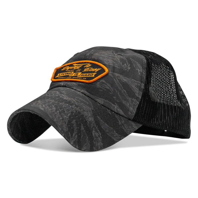 Load image into Gallery viewer, Dying Is Easy, Living Is Hard Patch Tactical Ripstop Mesh Snapback Hat