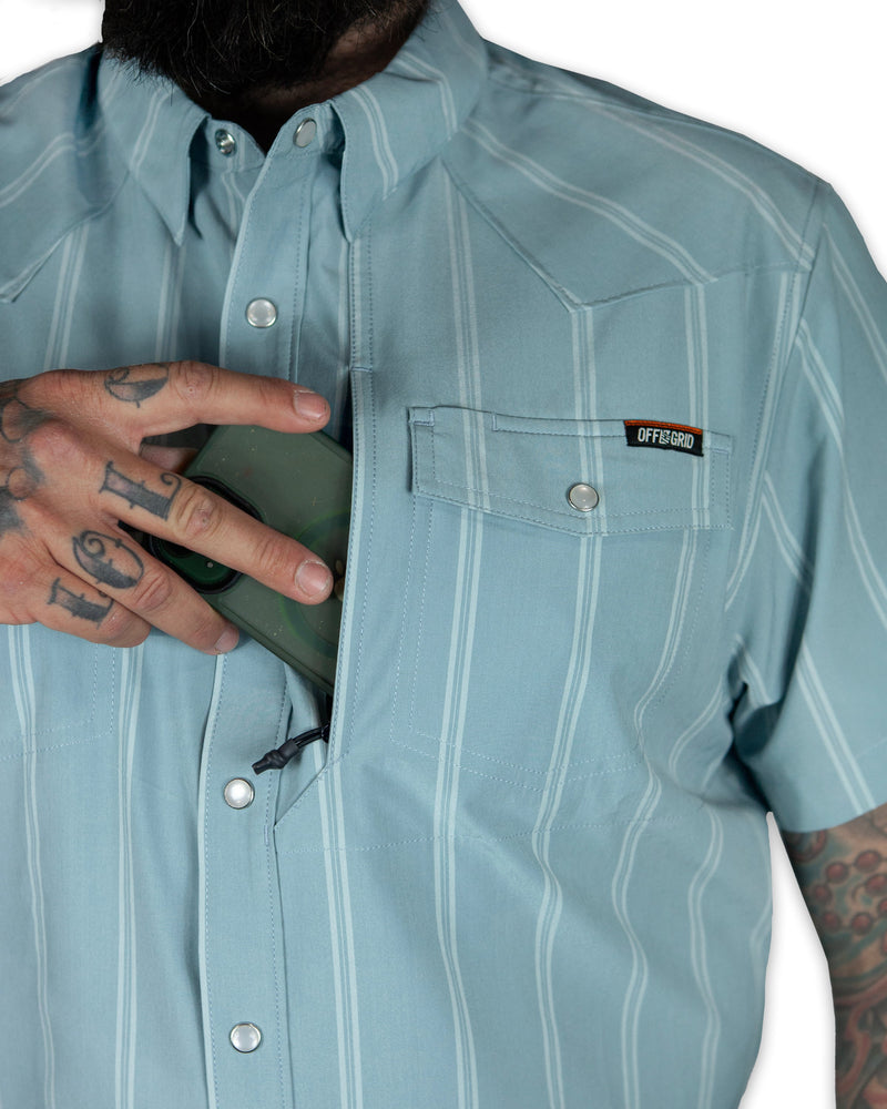 Load image into Gallery viewer, Daryll SS Shirt - Mid Blue