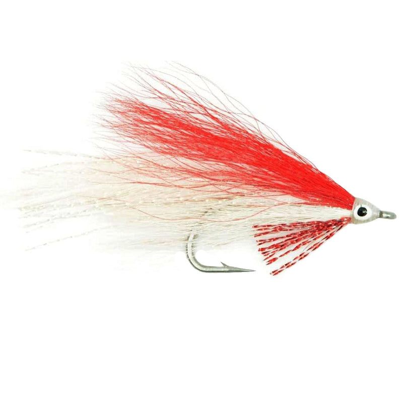 Load image into Gallery viewer, Lefty's Deceiver Saltwater Streamer Fly - Red/White - 1 Dozen Hook Size 1/0