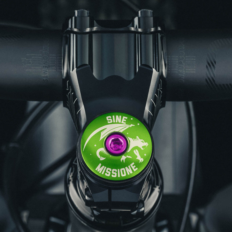 Load image into Gallery viewer, SINE MISSIONE - NO MERCY BICYCLE HEADSET CAP