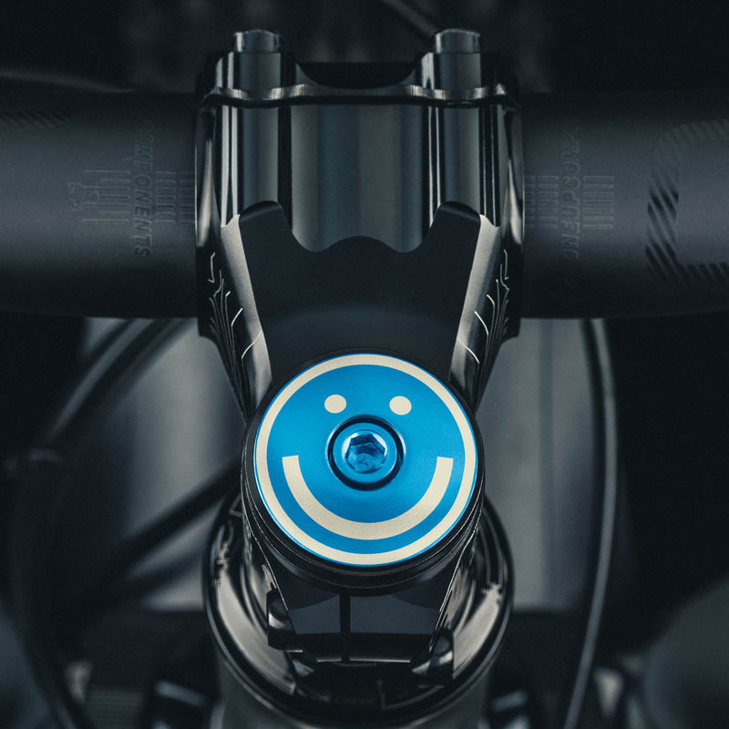 Load image into Gallery viewer, More Miles. All Smiles Bicycle Headset Cap