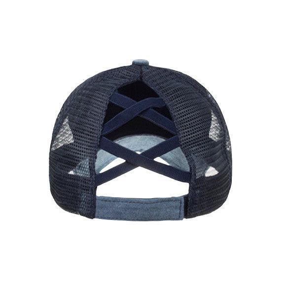 Load image into Gallery viewer, Distressed Ponytail Hat
