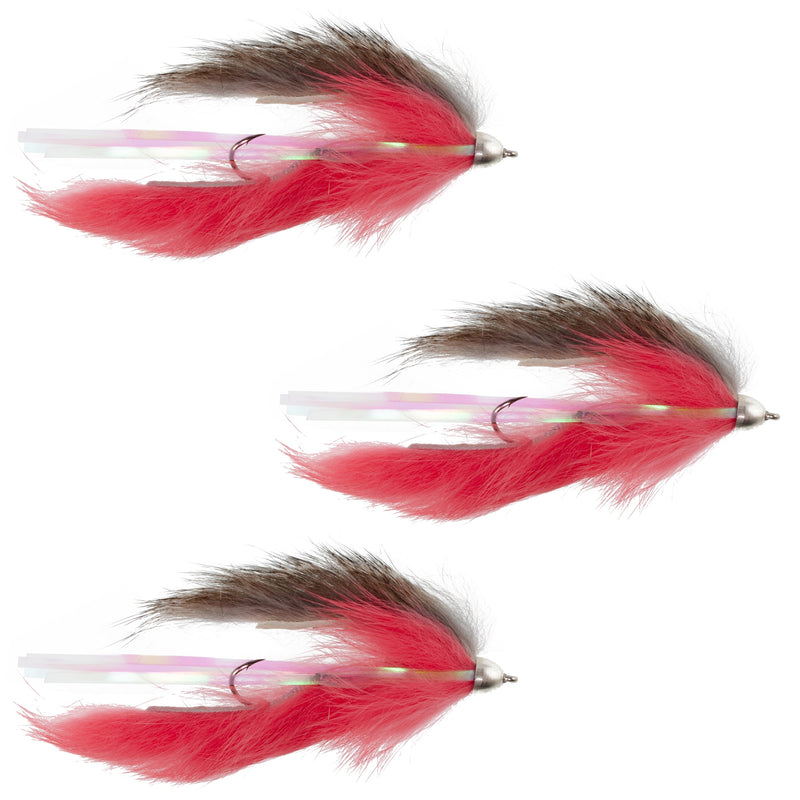 Load image into Gallery viewer, Dolly Llama Stinger Streamer Flies - 3 Natural and Salmon Size 4