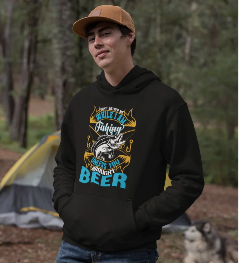 Load image into Gallery viewer, Don't Bother Me While I'm Fishing Unisex Hoodie