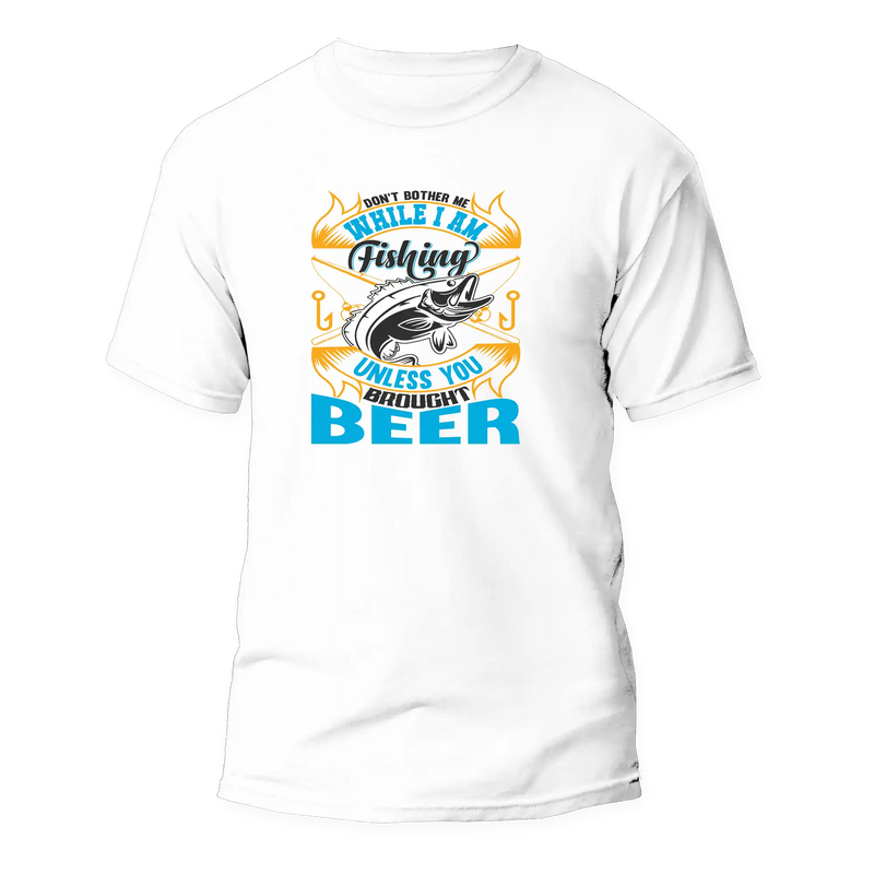 Load image into Gallery viewer, Don't Bother Me While I'm Fishing Man T-Shirt